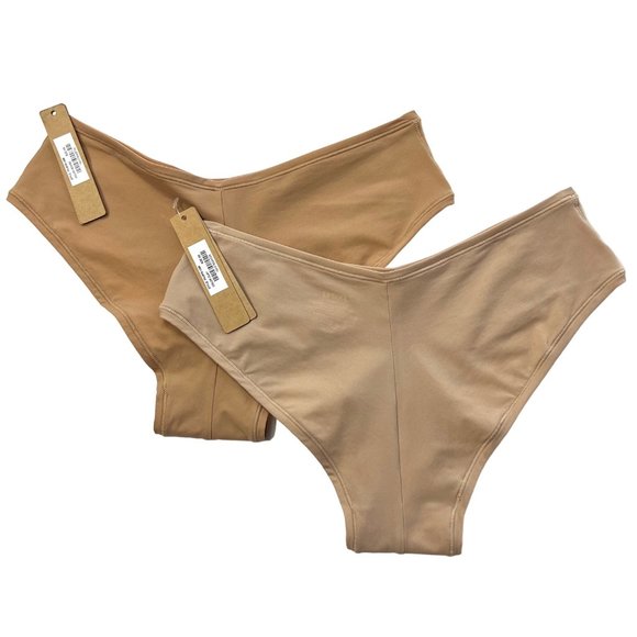 SKIMS Fits Everybody Hipster Lot of 2 Clay Ochre Womens XS - Picture 5 of 13